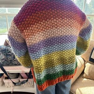 Anthropologie Colorful Knit Cardigan
